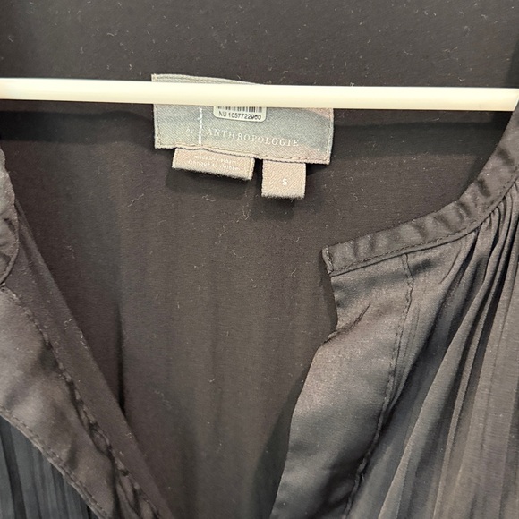 Anthropologie The Somerset Maxi Dress in Black Satin - Picture 9 of 12